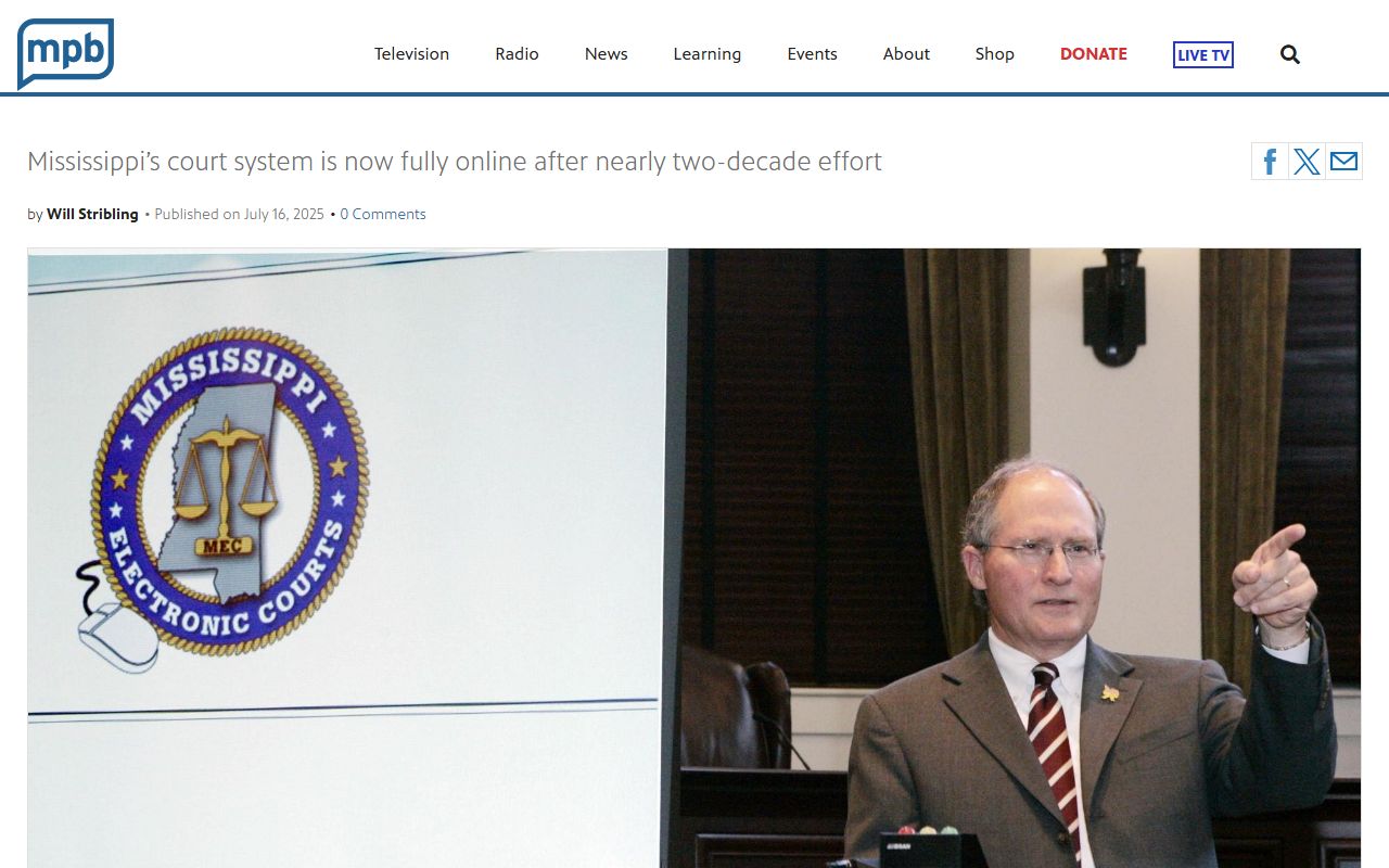 Grenada County Circuit Court records context in the Mississippi Public Broadcasting e-filing report