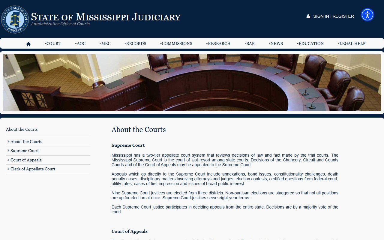 Grenada County Court records and confidential record rules in Mississippi